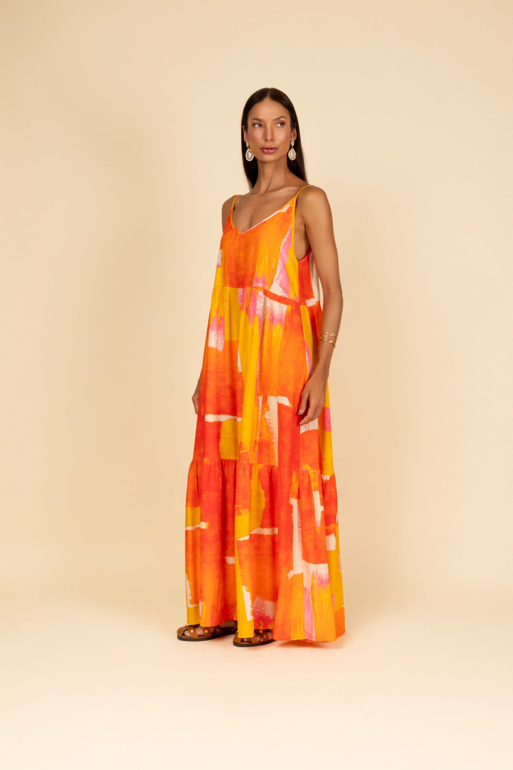 Art-Print Maxi Dress