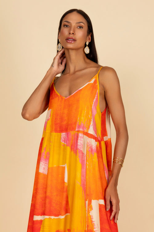 Art-Print Maxi Dress
