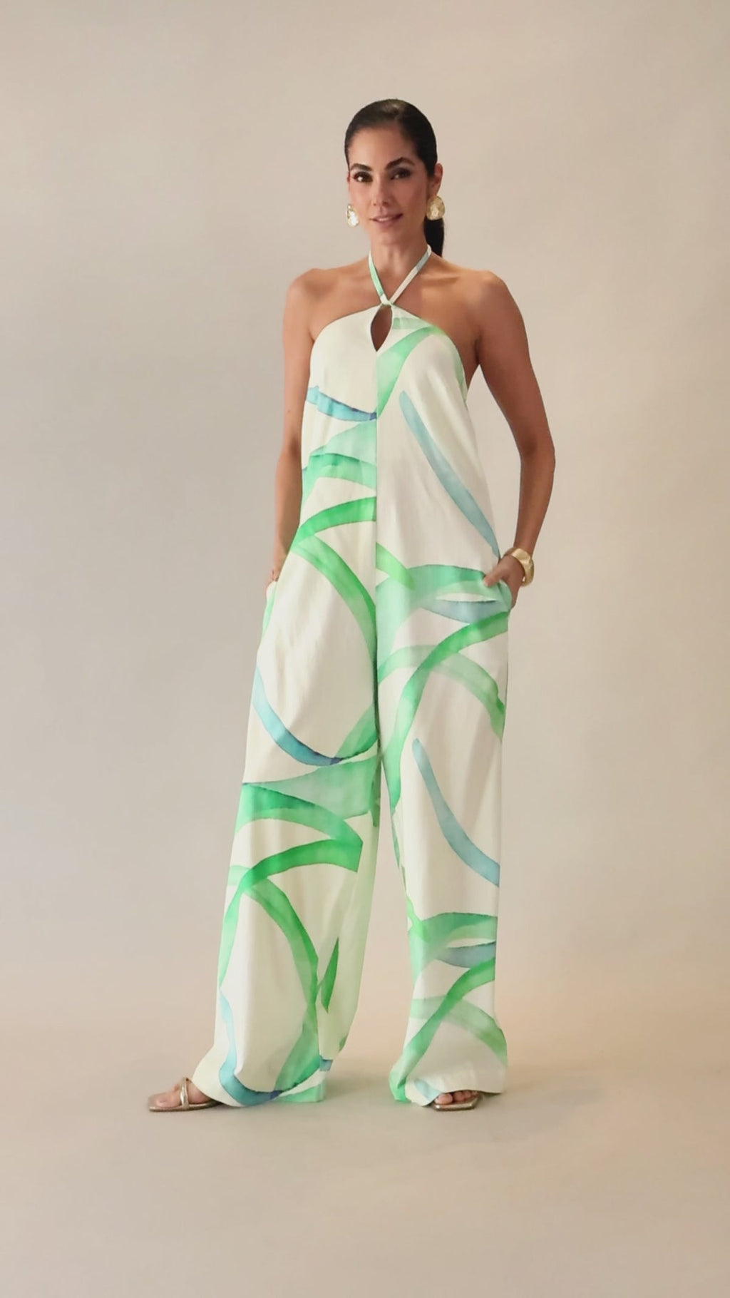 Organic Lines Halter Jumpsuit