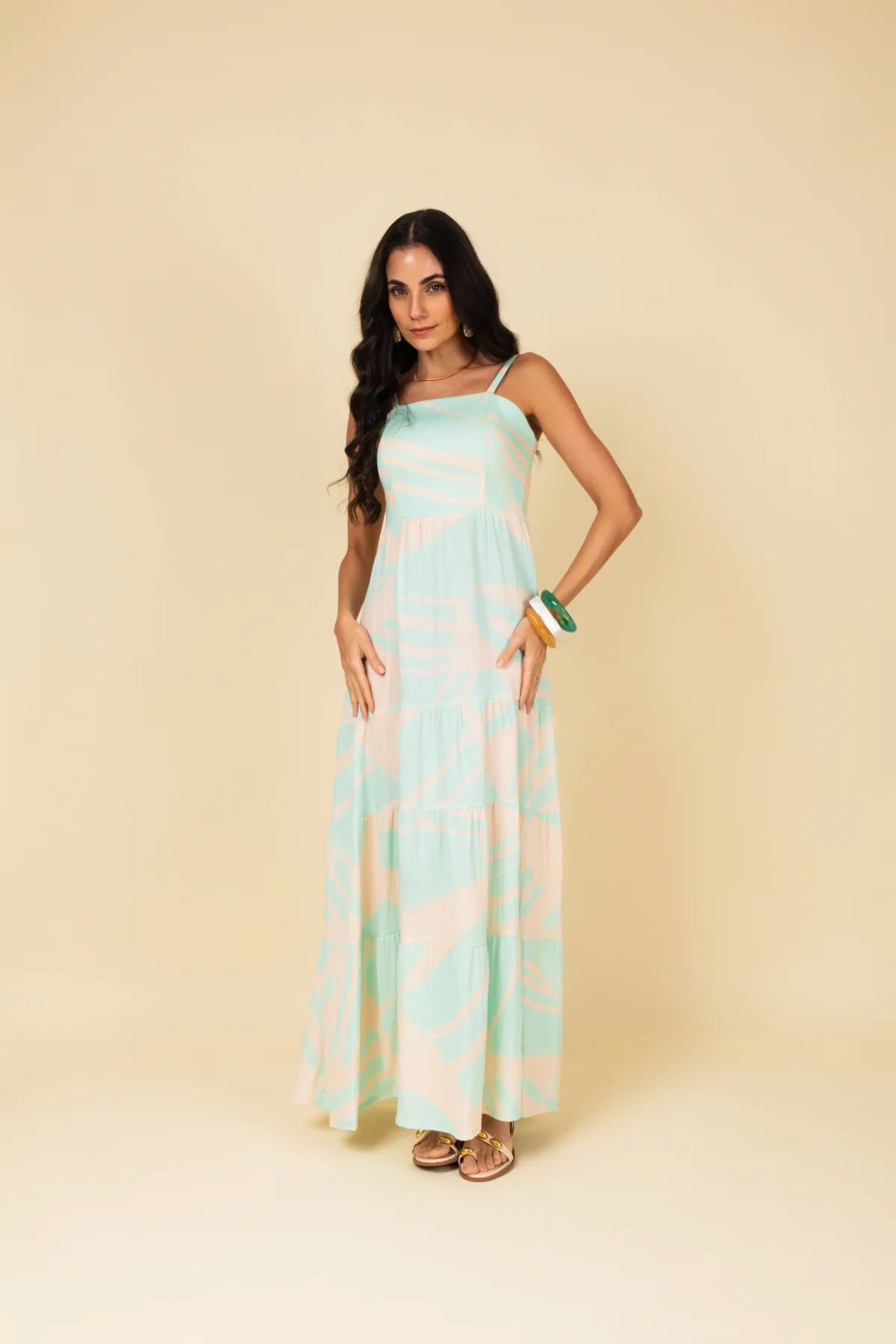 Refreshing Multicolour Maxi Dress
