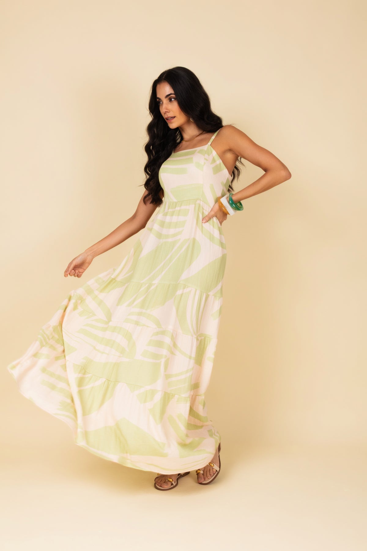 Refreshing Multicolour Maxi Dress